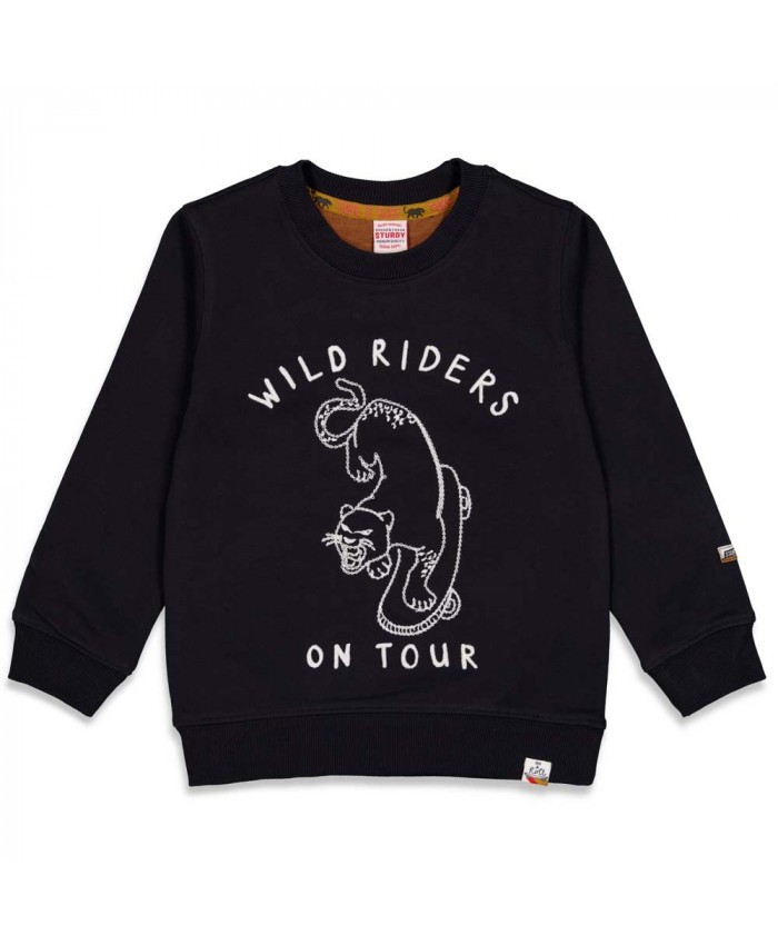Sturdy Jongens Sweater  Black  Wild Rijders  On A Roll 